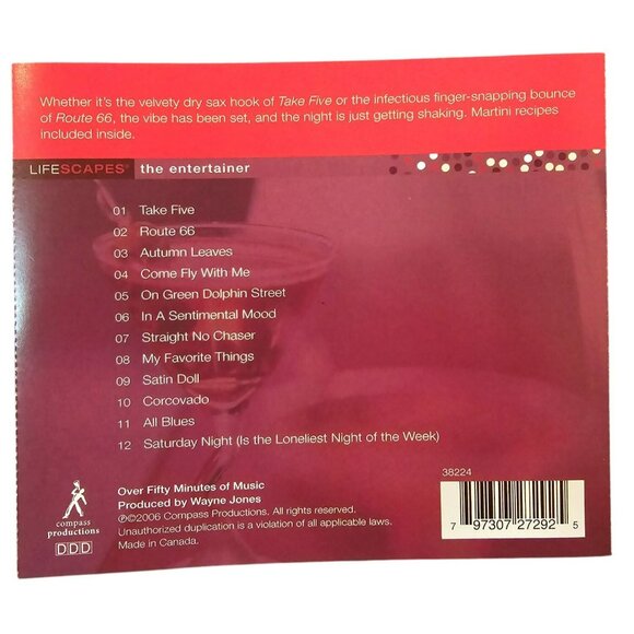Take Five Classic Jazz Music CD - The Entertainer Lifescapes Sax 37613cd - Picture 2 of 2